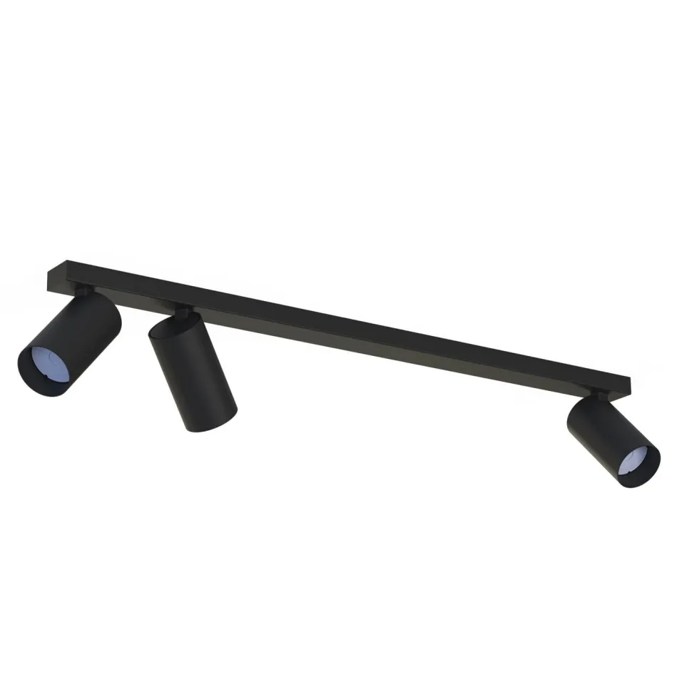 Deckenspot 3-flammig Schwarz GU10 Metall verstellbar