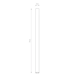 Deckenspot GU10 R35 Messing H: 75 cm 4 cm schmal