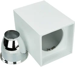 Deckenspot GU10 Weiß Metall eckig 11,5 cm breit DOWNLIGHT