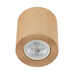 Deckenspot Holz GU10 Ø 8 cm rund H: 8,5 cm in Buche