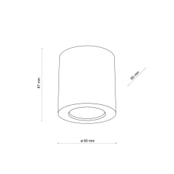 Deckenspot Holz GU10 Ø 8 cm rund H: 8,5 cm in Buche