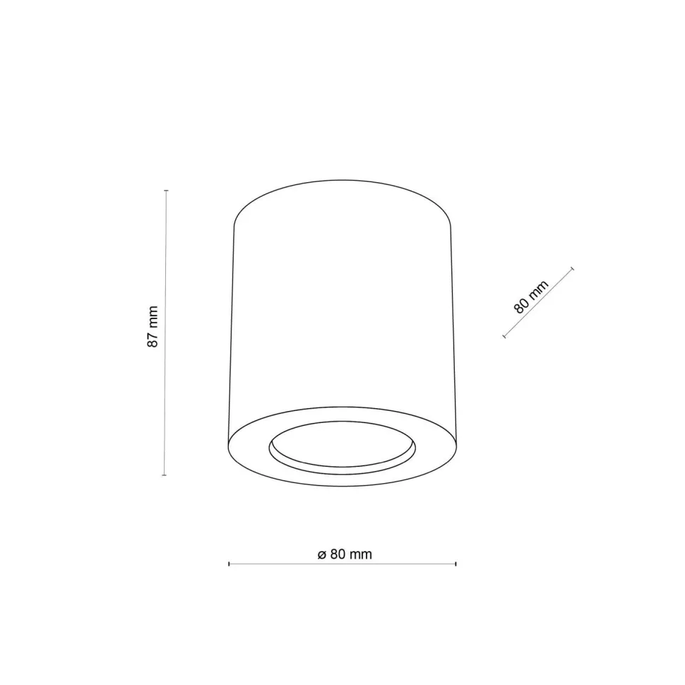 Deckenspot Holz GU10 Ø 8 cm rund H: 8,5 cm in Buche