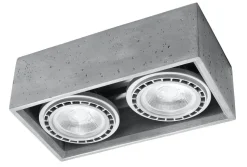 Deckenspot innen Beton 27 cm lang eckig 2-flammig GU10