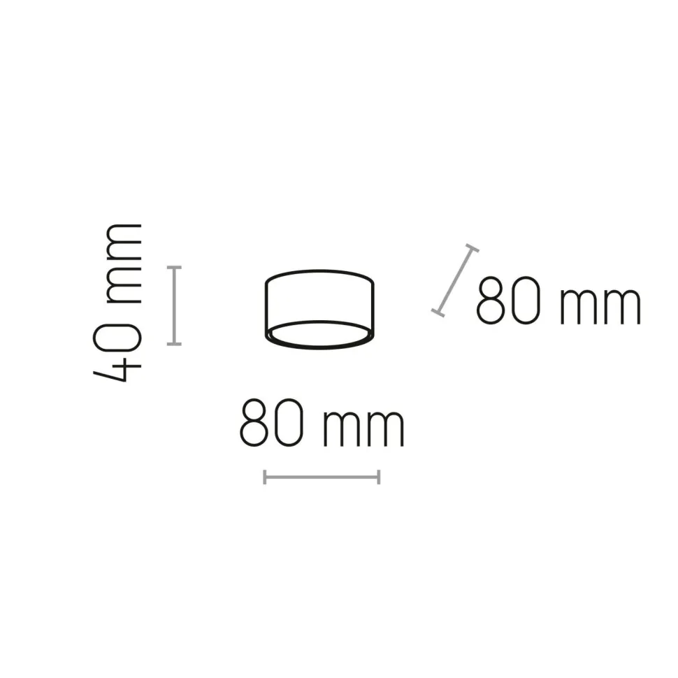 Deckenspot Metall klein Ø 8 cm flach blendarm in Gold