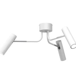 Deckenspot Metall Weiß Grau Chrom 3-flammig flexibel