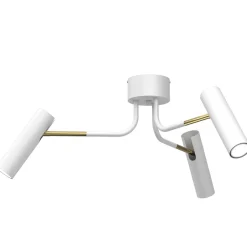 Deckenspot Metall Weiß Grau Gold 3-flmg GU10 flexibel