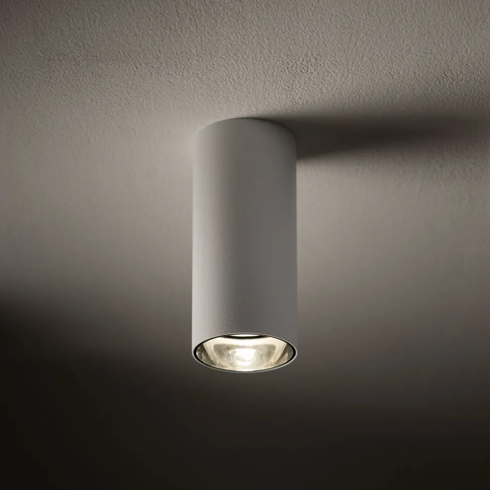 Deckenspot Schwarz Weiß Metall GU10 Ø5,5 cm Aufputz