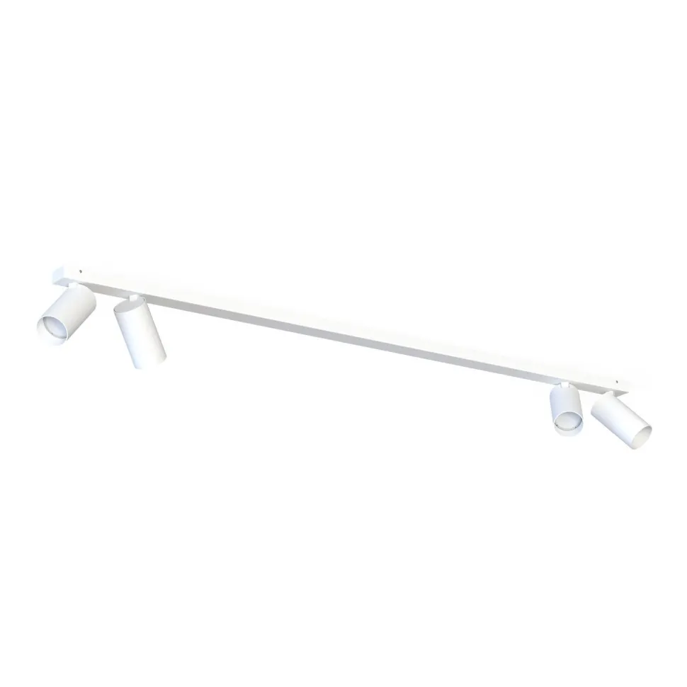 Deckenspot Weiß 4-flammig GU10 verstellbar 118 cm lang