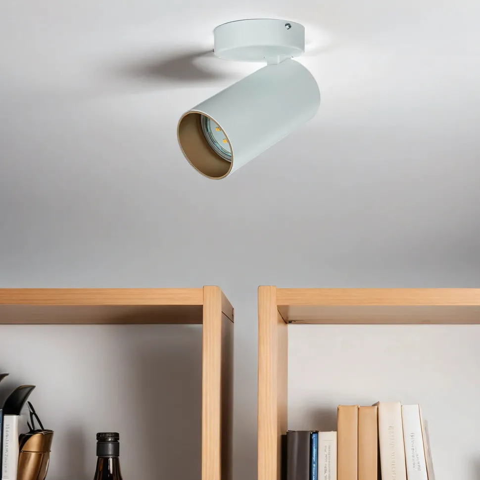 Deckenspot Weiß Gold GU10 Metall verstellbar Modern