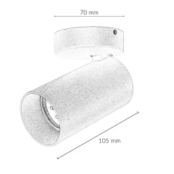 Deckenspot Weiß Gold GU10 Metall verstellbar Modern