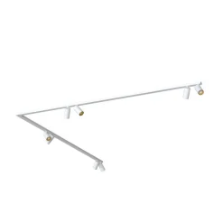 Deckenspot Weiß Gold 2x 2 m schwenkbar 8-flammig GU10