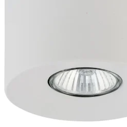 Deckenspot Weiß Metall Ø 11 cm rund flach GU10