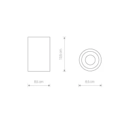 Deckenstrahler Aluminium Glas IP54 Ø8,5cm rund