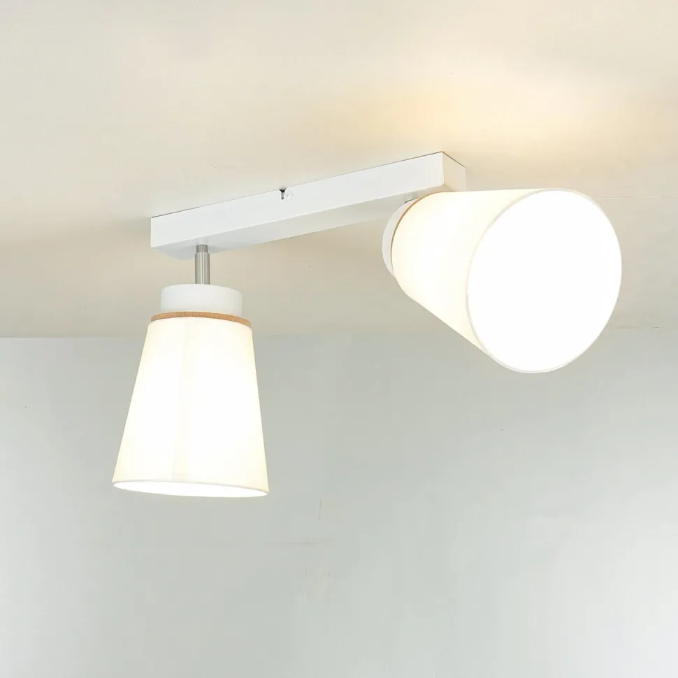 Deckenstrahler Aufbau Weiß Modern Stoff wohnlich