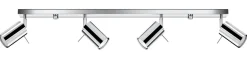 Deckenstrahler Chrom 80 cm lang 4-flammig länglich
