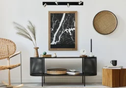 Deckenstrahler 4-flammig 100 cm Schwarz Nickel ELSIE