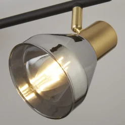 Deckenstrahler 3-flammig B: 59 cm E14 Glas Metall verstellbar