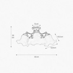 Deckenstrahler 5-flammig E14 in Bronze hell glänzend Weiß