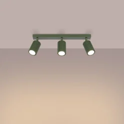 Deckenstrahler 3-flammig GU10 B: 45 cm Grün aus Aluminium