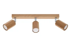 Deckenstrahler 3-flammig GU10 schwenkbar B: 45 cm Holz