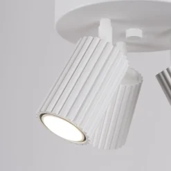 Deckenstrahler 3-flammig GU10 rund Ø 19,5 cm klein Weiß BERTA