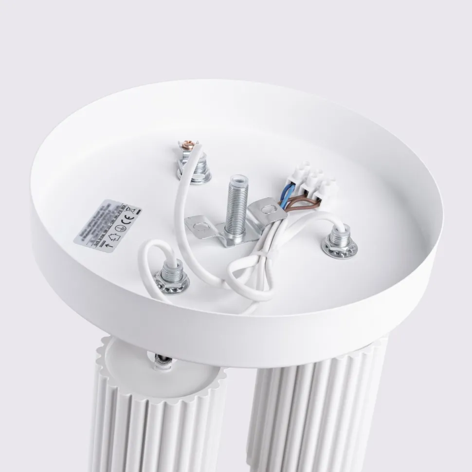 Deckenstrahler 3-flammig GU10 rund Ø 19,5 cm klein Weiß BERTA