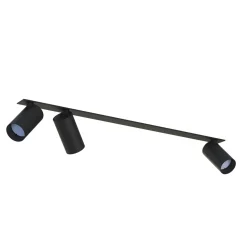 Deckenstrahler 3-flammig GU10 Schwarz Metall Unterputz