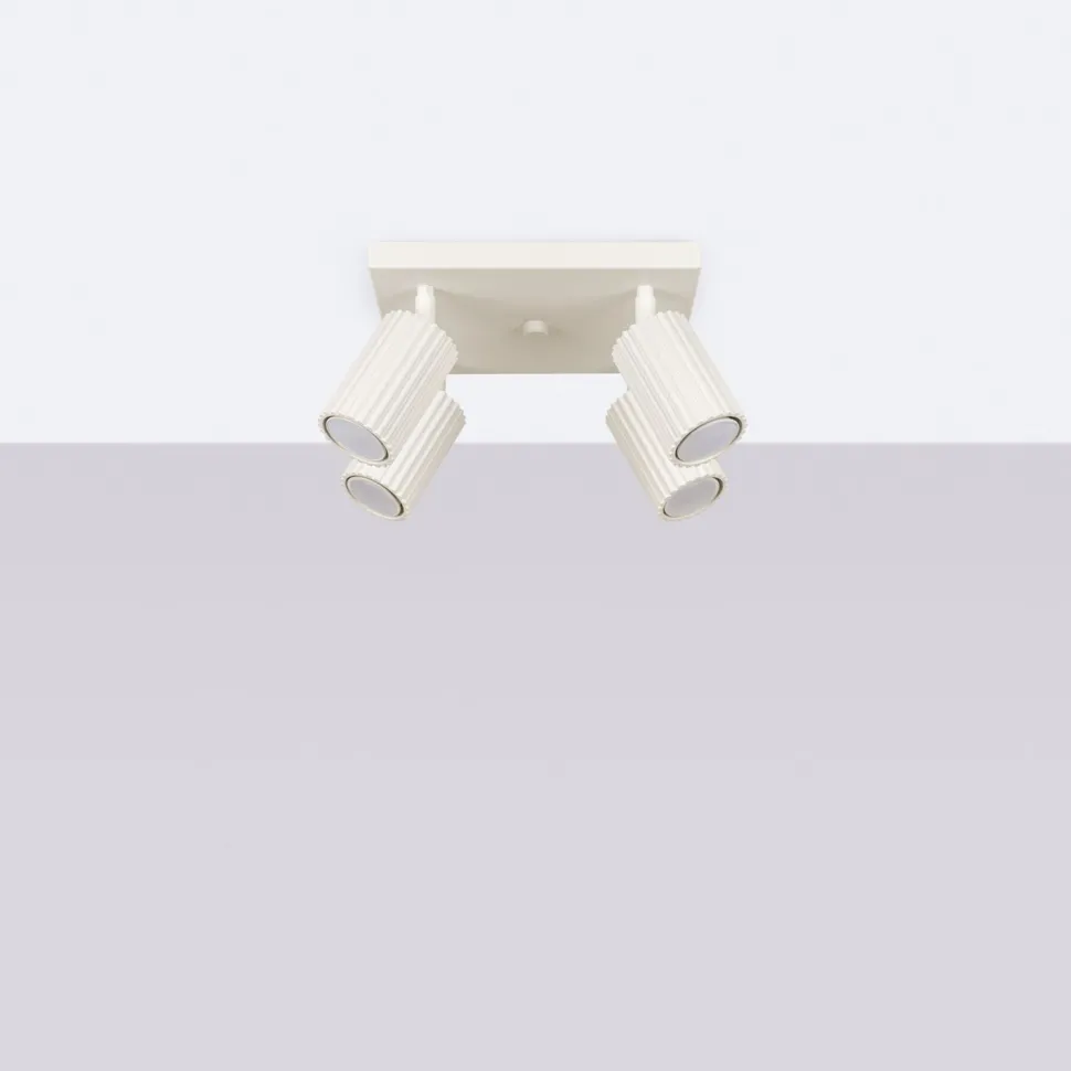 Deckenstrahler 4-flammig GU10 B: 25 cm klein Creme BERTA