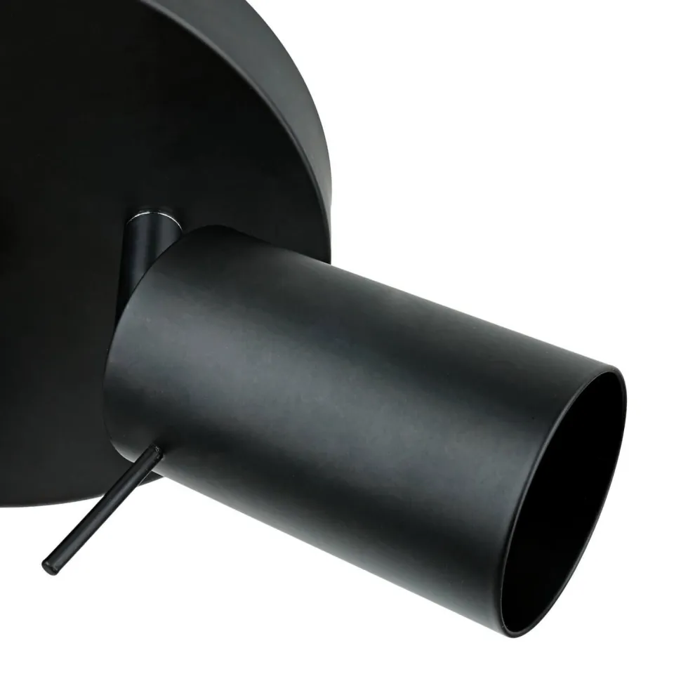 Deckenstrahler 3-flammig Schwarz Metall Ø 20 cm GU10