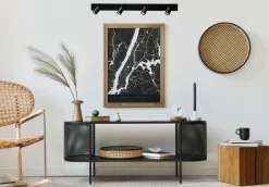 Deckenstrahler 4-flammig Schwarz 100 cm Metall ELSIE