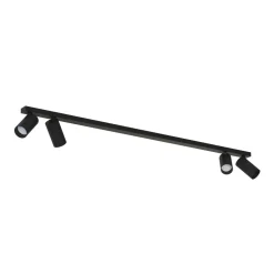 Deckenstrahler 4-flammig Schwarz GU10 118 cm lang Modern