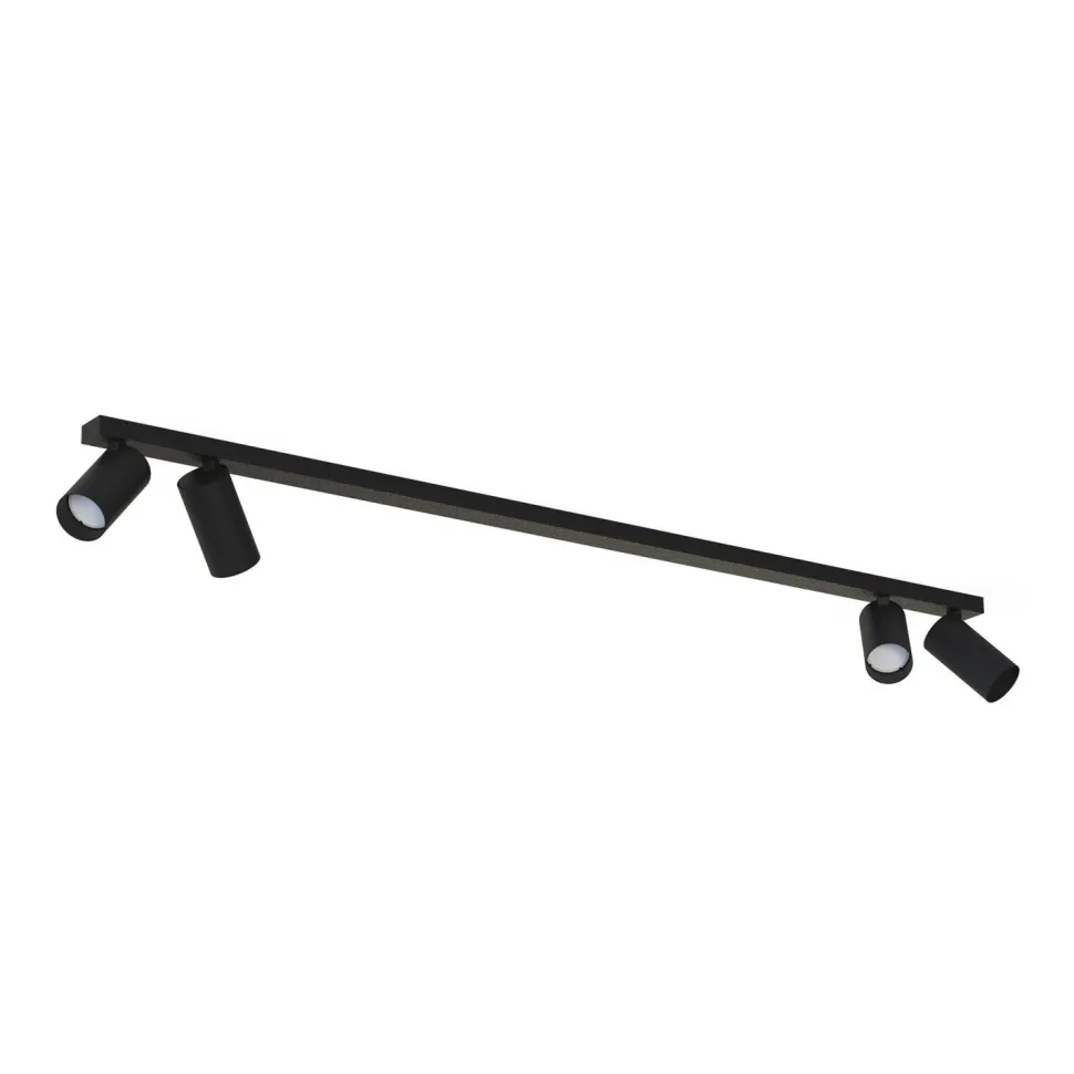 Deckenstrahler 4-flammig Schwarz GU10 118 cm lang Modern