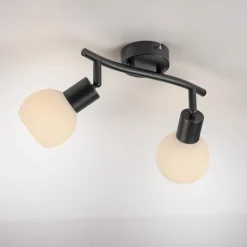 Deckenstrahler Glas Metall 43 cm inkl E14 5 W flexibel