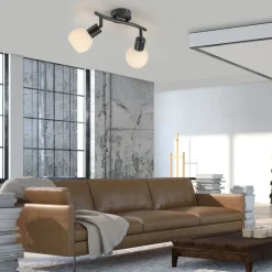 Deckenstrahler Glas Metall 43 cm inkl E14 5 W flexibel