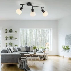 Deckenstrahler Glas Metall inkl E14 3000 K flexibel