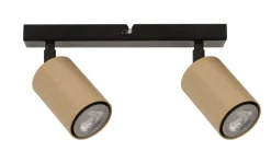 Deckenstrahler Gold Schwarz Metall GU10 beweglich