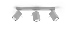 Deckenstrahler Grau Stahl B:45cm eckig 3x GU10 FALERIA