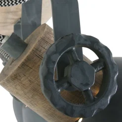 Deckenstrahler Holz Metall Grau 59 cm E27 beweglich