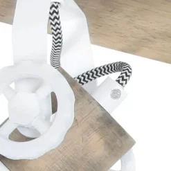 Deckenstrahler Holz Metall Weiß 59 cm E27 beweglich