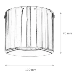 Deckenstrahler in Chrom Metall GU10 akzentuiertes Licht