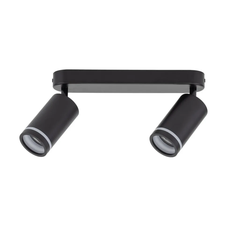 Deckenstrahler Metall 43,5cm lang Schwarz 2-flammig GU10