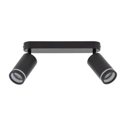 Deckenstrahler Metall 43,5cm lang Schwarz 2-flammig GU10