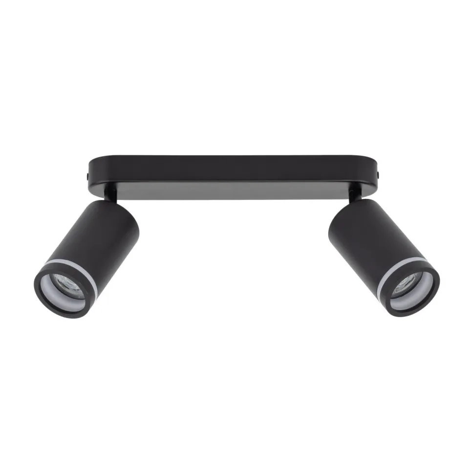 Deckenstrahler Metall 43,5cm lang Schwarz 2-flammig GU10