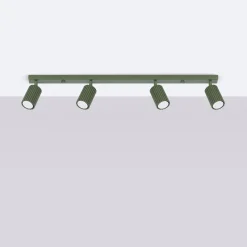 Deckenstrahler Modern GU10 4-flammig 81 cm lang in Grün