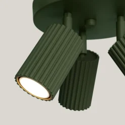 Deckenstrahler Modern rund Ø 19,5 cm klein Grün 3x GU10