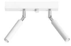 Deckenstrahler SARGAS Weiß 25 cm breit klein 2-flammig