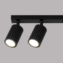 Deckenstrahler Schwarz 117 cm lang flammig GU10 schwenkbar