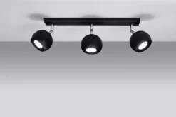 Deckenstrahler Schwarz L:45cm Retro FAVONIA Aufbau