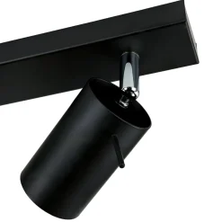 Deckenstrahler Schwarz Metall 6-flammig 118 cm schwenkbar