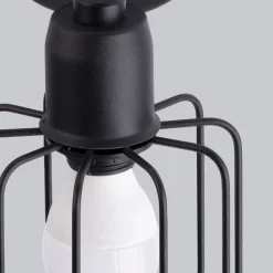 Deckenstrahler Schwarz Metall Retro Design 48 cm lang